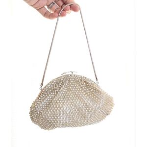 Vintage Saks Fifth Avenue Evening Bag Purse Clutch Covered w/ Austrian Crystals